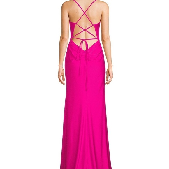Gianni Bini Prom Magenta Pink Evening Gown - Picture 5 of 8